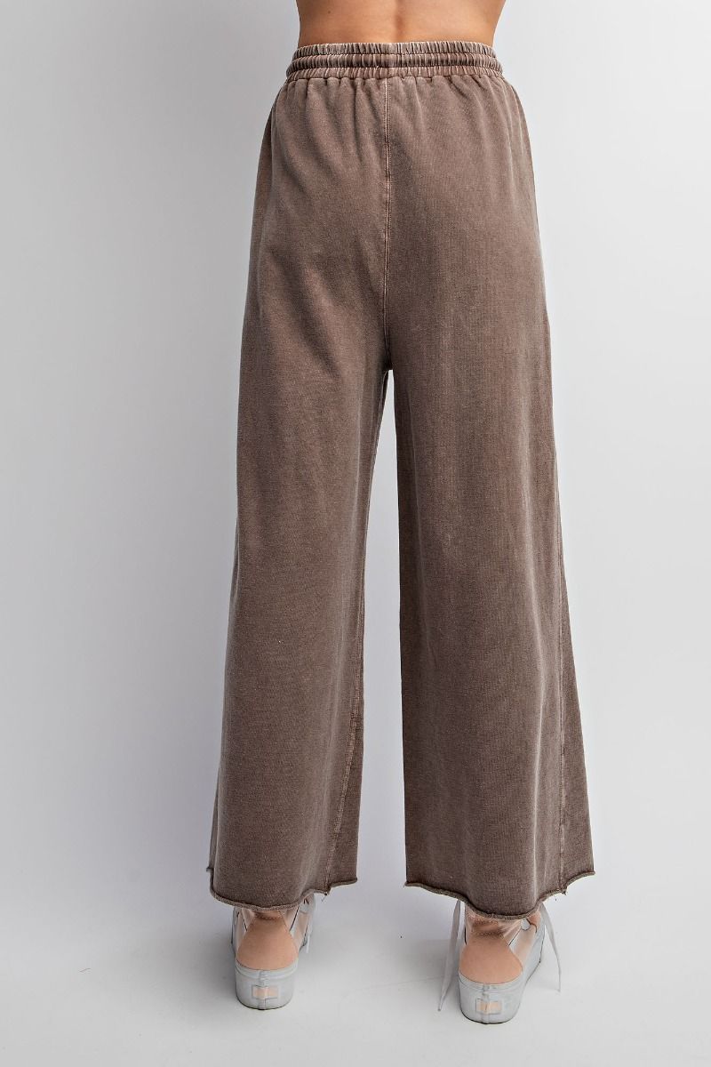 Terry Knit Mineral Washed Sweatpants - Plus - Mocha