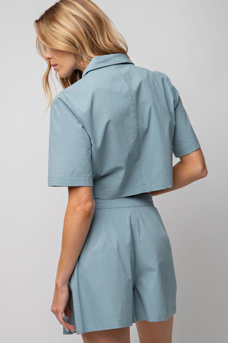 Easel Pintuck Bermuda Shorts