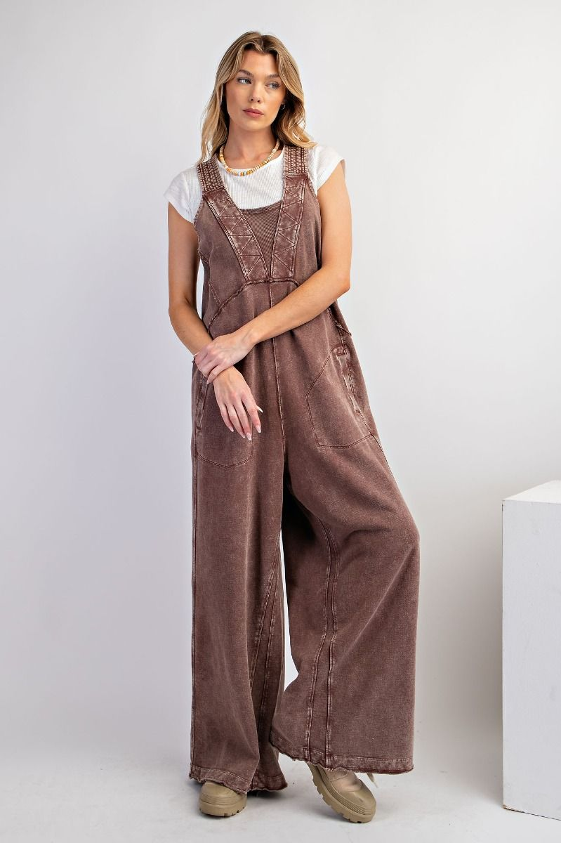 See It Through Mineral Washed Jumpsuit