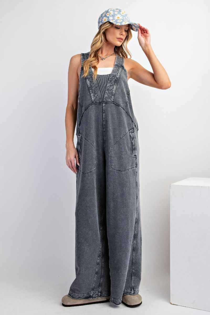 See It Through Mineral Washed Jumpsuit