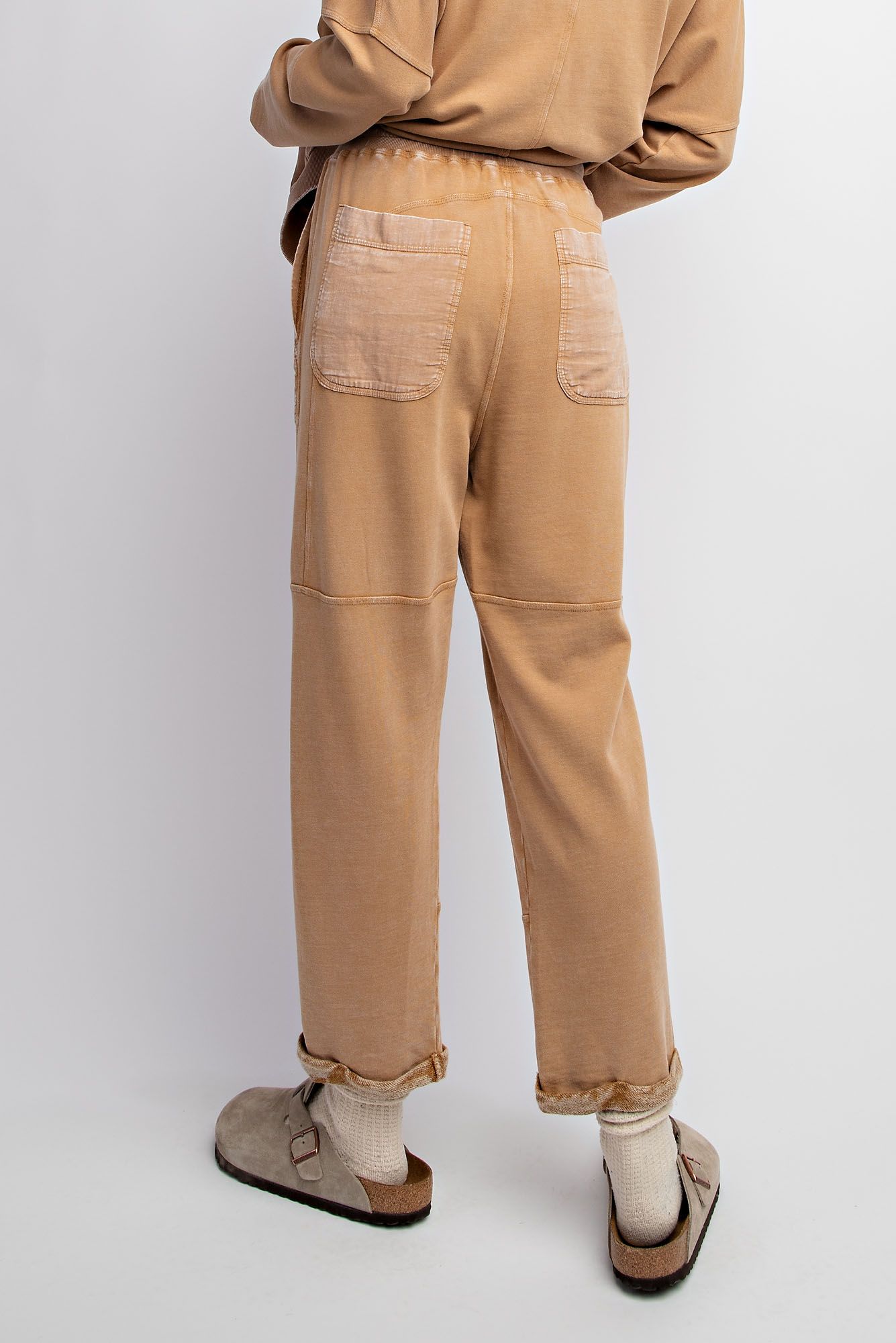 Mineral Washed Joggers - Camel