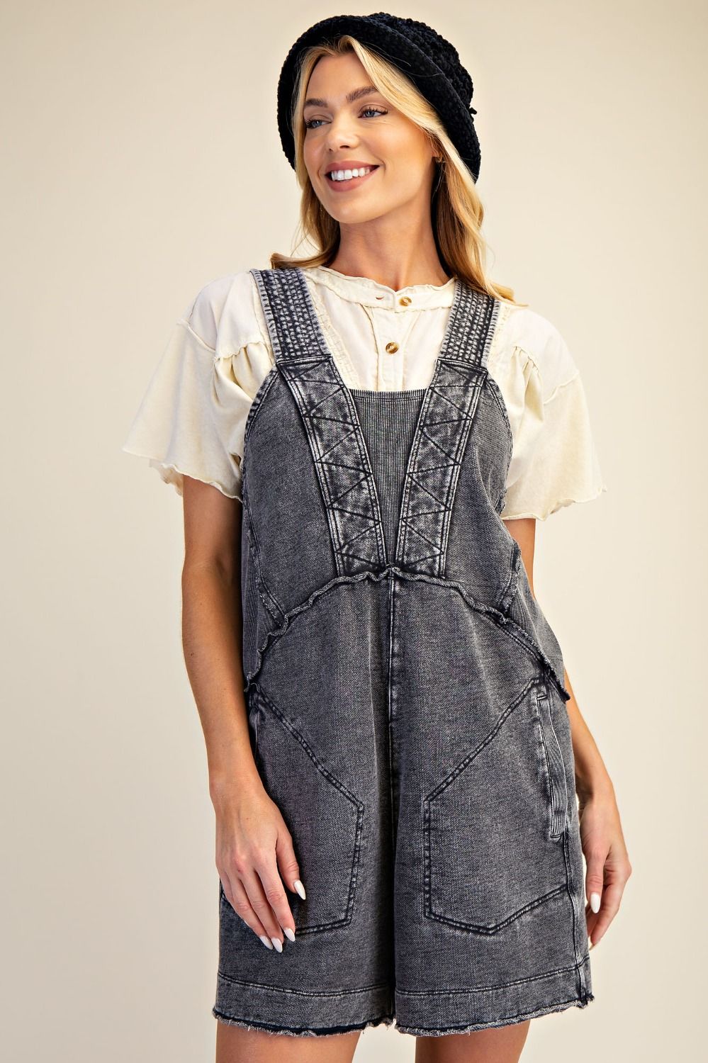 Easy Days Mineral Wash Terry Romper – Relaxed Cotton Romper