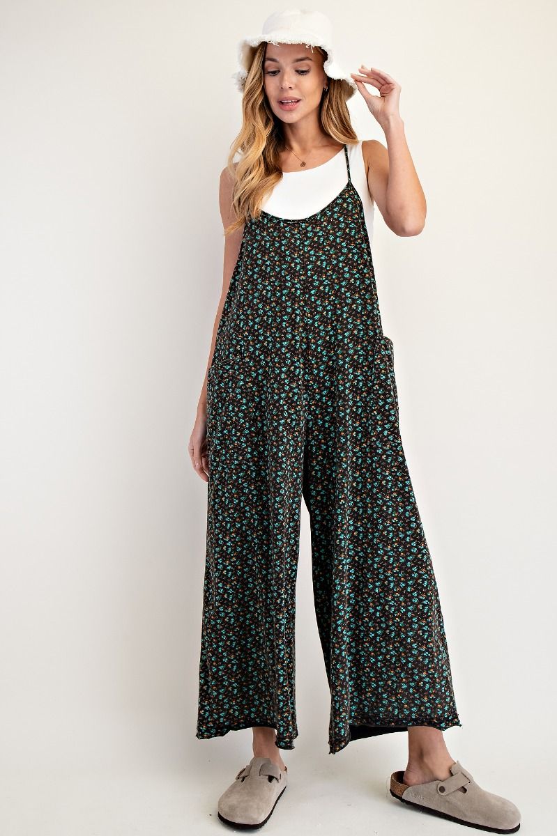Floral Days Cotton Jersey Jumpsuit - Buttercup Lynne Boutique