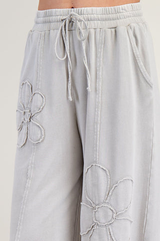 Flower Patch Mineral Washed Pants - Buttercup Lynne Boutique