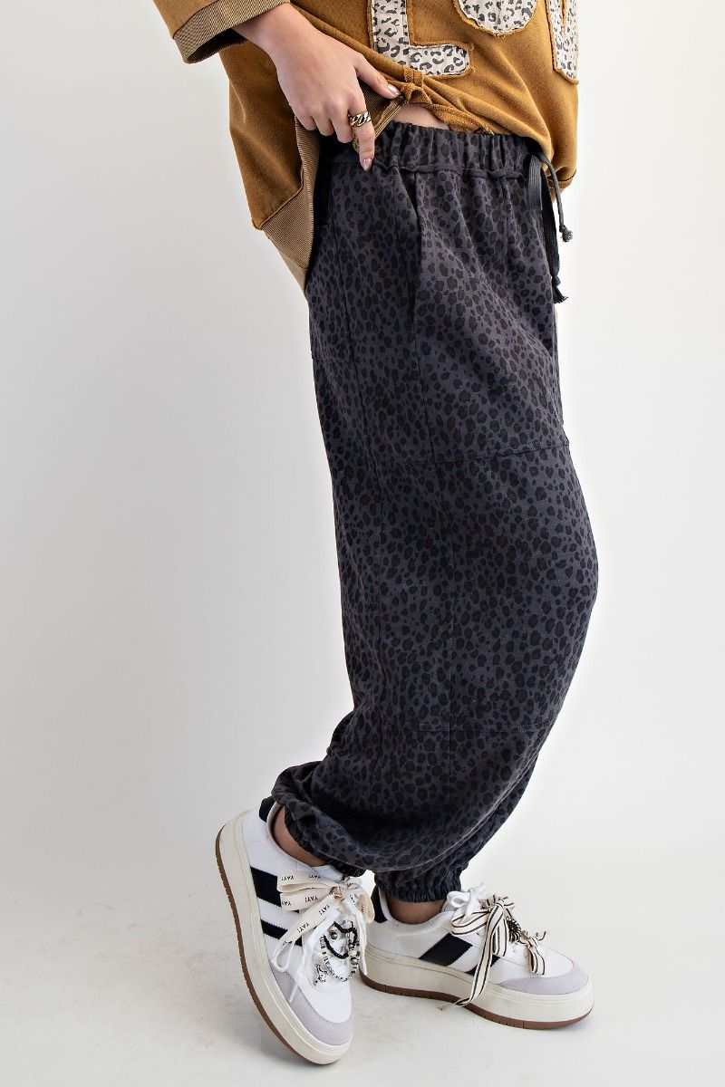 Easel Animal Print Joggers - Buttercup Lynne Boutique