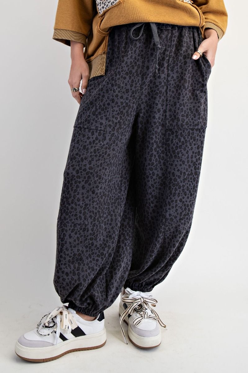 Easel Animal Print Joggers - Buttercup Lynne Boutique