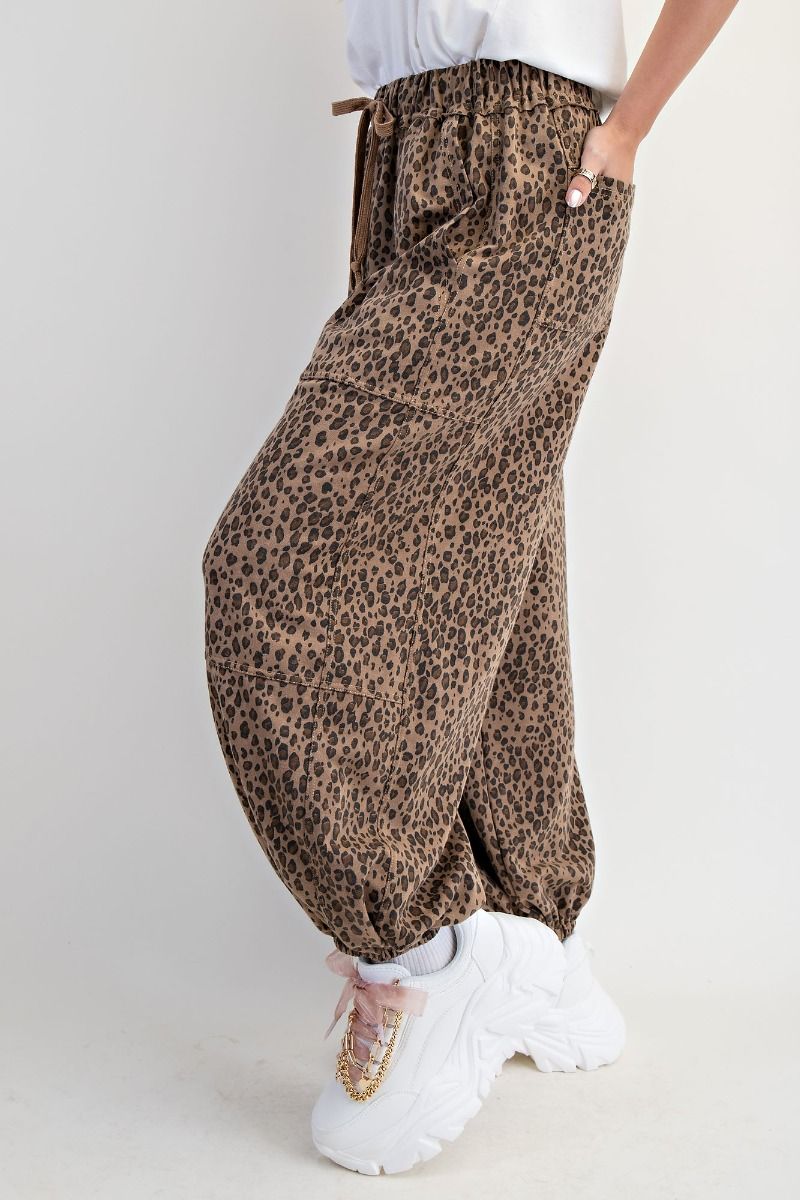 Easel Animal Print Joggers - Buttercup Lynne Boutique