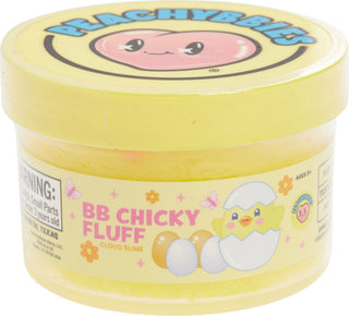 Peachybbies BB Chicky Fluff yellow cloud slime container with cute chick design