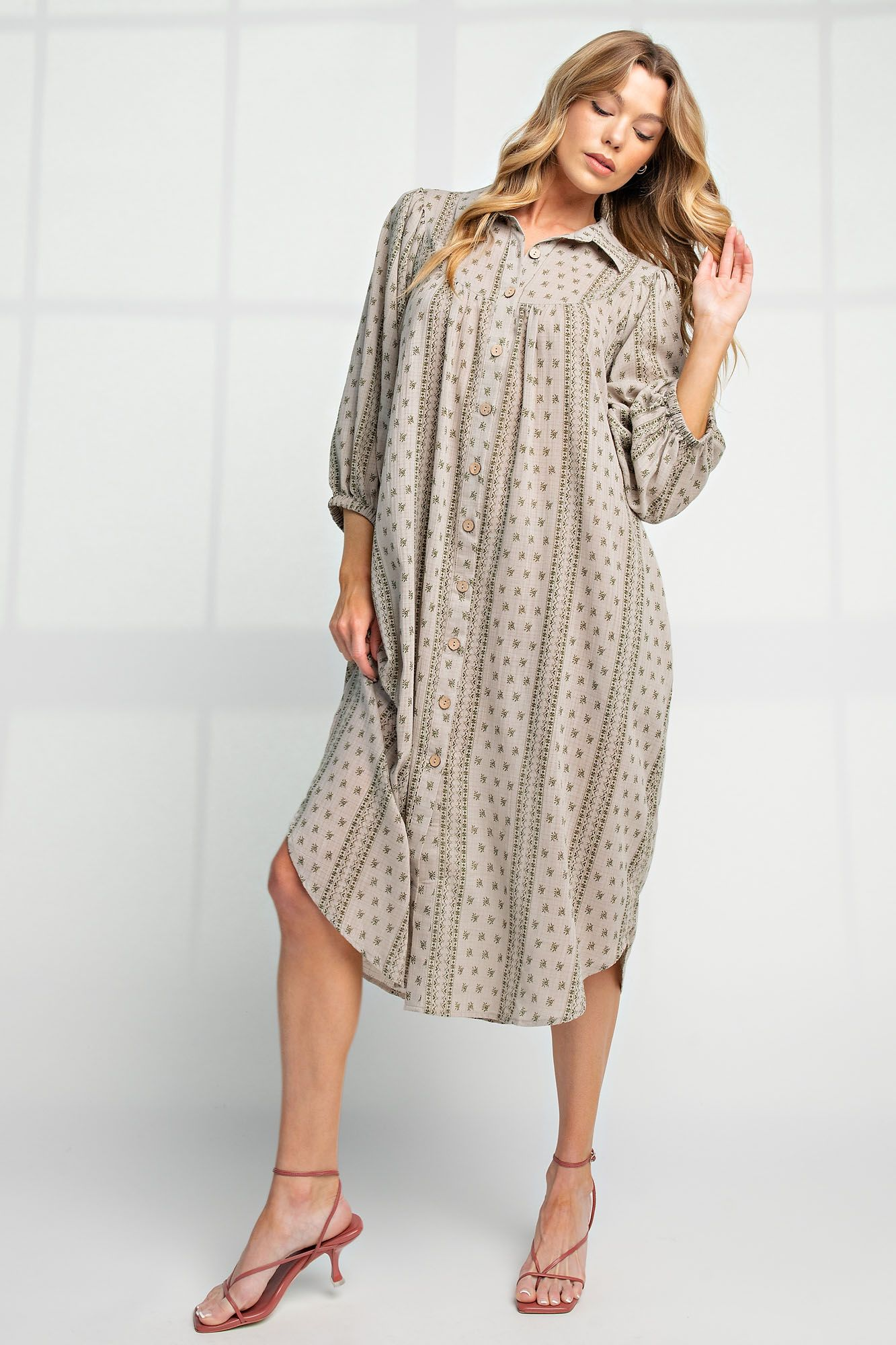 Capture The Day Button Down Dress