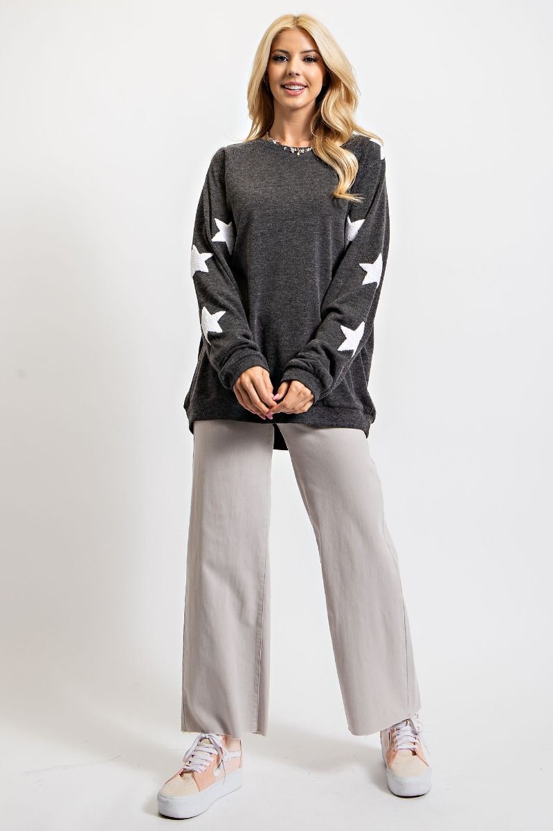 Stargaze Pullover Top - Regular and Plus - Charcoal