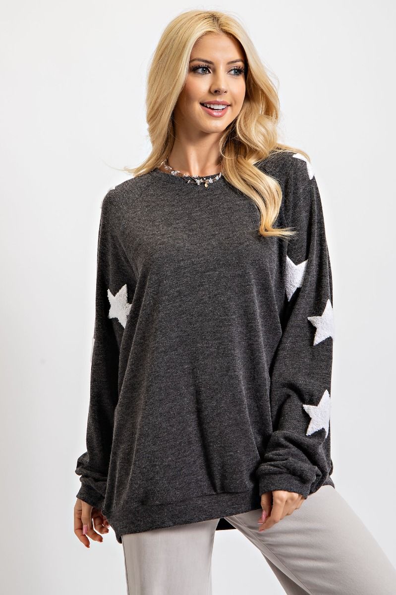 Stargaze Pullover Top - Regular and Plus - Charcoal