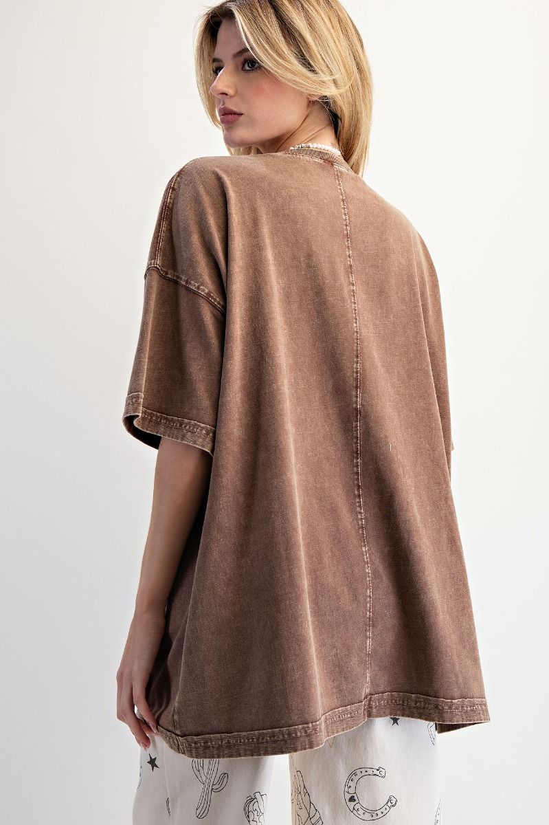 Easel Everyday Ease Boxy Tunic Tee - Buttercup Lynne Boutique