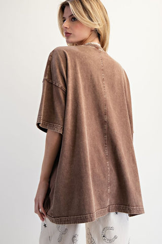 Easel Everyday Ease Boxy Tunic Tee - Buttercup Lynne Boutique