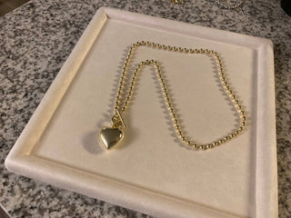 Heart Within Puffy Heart Charm - Buttercup Lynne Boutique