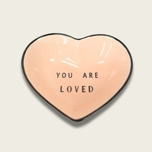 You Are Loved - Heart Shaped Trinket Bowl