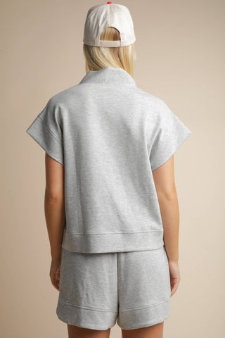 NT12155SET-Comfy Solid Knit Top & Shorts Set - Buttercup Lynne Boutique