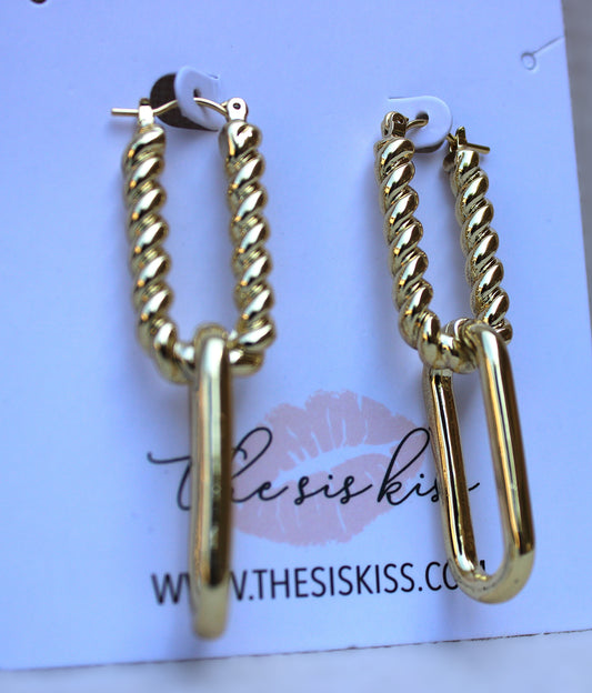 Double Link Hoop Earrings