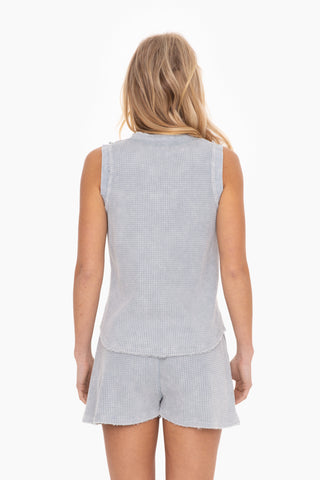 Distressed Mineral-Washed Tank Top - Buttercup Lynne Boutique