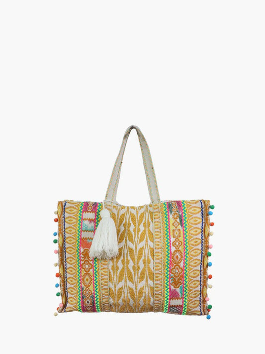 Boho Pom-Pom Tote