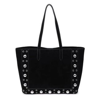 Karli Studded Black Tote Bag – Moda Luxe