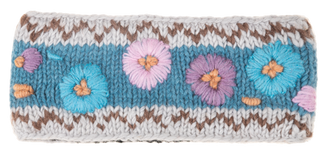 Meadow Blooms Embroidered Wool Headband