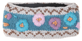 Meadow Blooms Embroidered Wool Headband