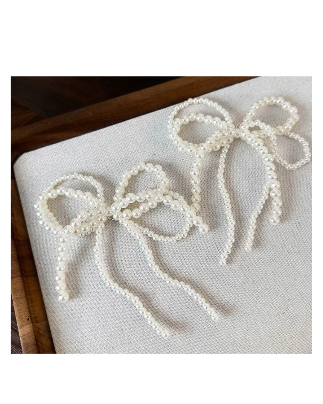 Pearl Bow Shoe Charm Set - Buttercup Lynne Boutique