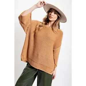 Comfy Cozy Dolman Sleeve Sweater - Multi Colors