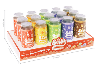 Soda Dough scented fidget dough 20-pack display in cola, orange, lime, grape, rootbeer