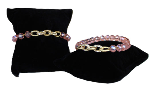 The Hope Pink Link Bracelet by Loverly Grey