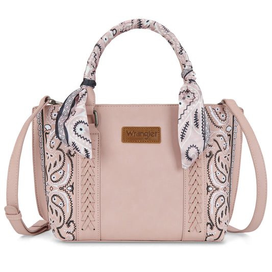 Wrangler Bandana Paisley Tote & Crossbody – Pink